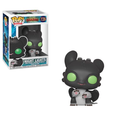 How to Train Your Dragon 3 Night Lights (Black w/Green Eyes) Funko Pop! #726