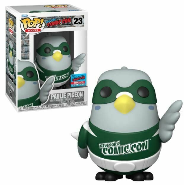 Icons Paulie Pigeon (Green-White Shirt) NYCC (Official Sticker) Exclusive Funko Pop! #23 (2500 PCS)