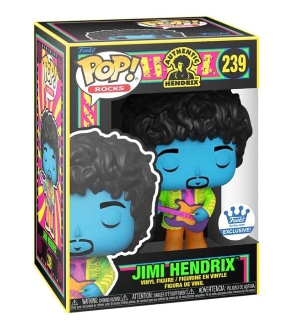 Jimi Hendrix with Purple Guitar (Blacklight) Exclusive Funko Pop! Rocks #239