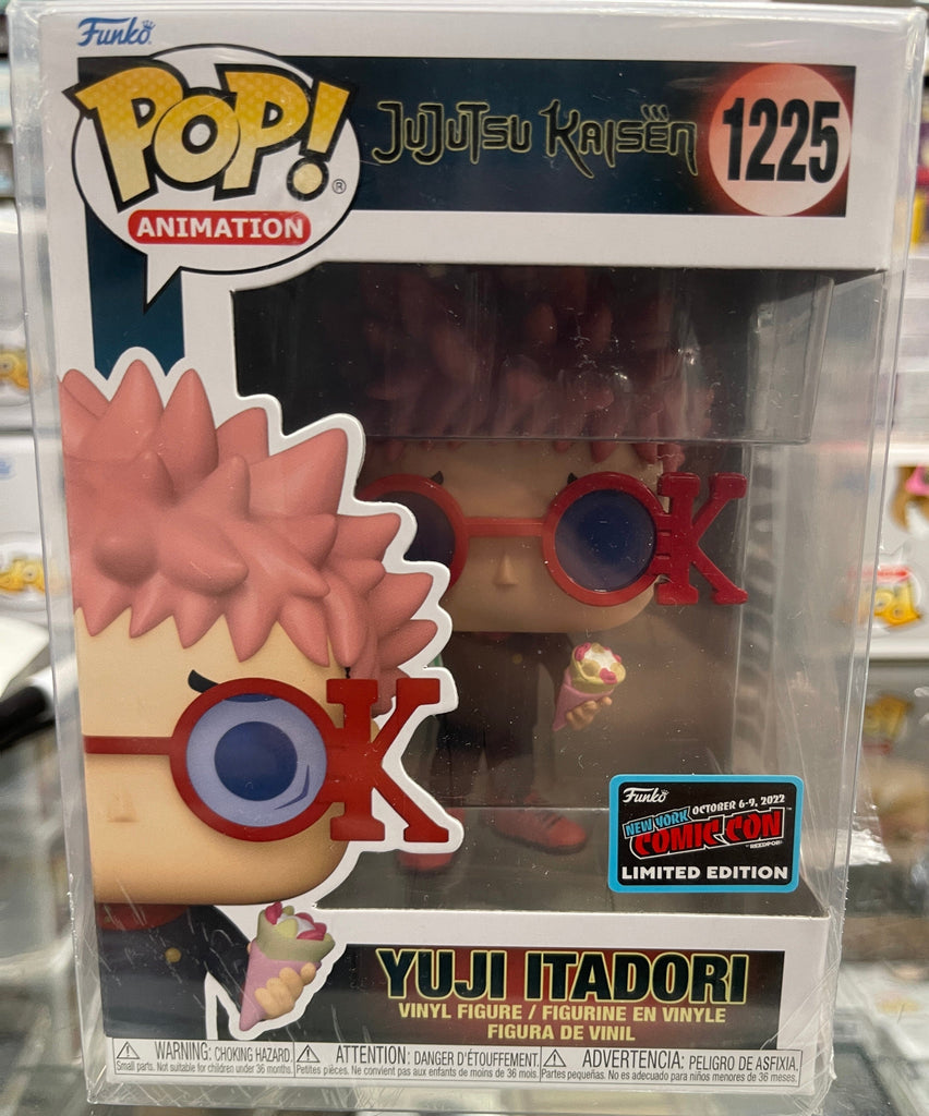 Jujutsu Kaisen Yuji Itadori with Glasses NYCC (Official Sticker) Exclusive Funko Pop! #1225