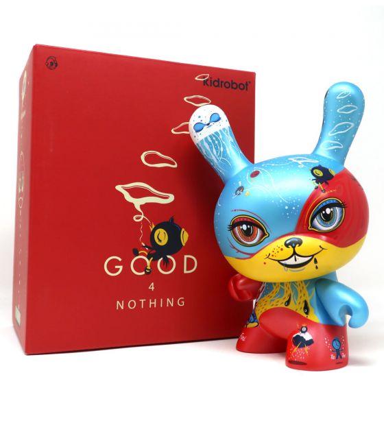 Kidrobot Good 4 Nothing (Blue/Red) 8 Inch Dunny by 64 Colors