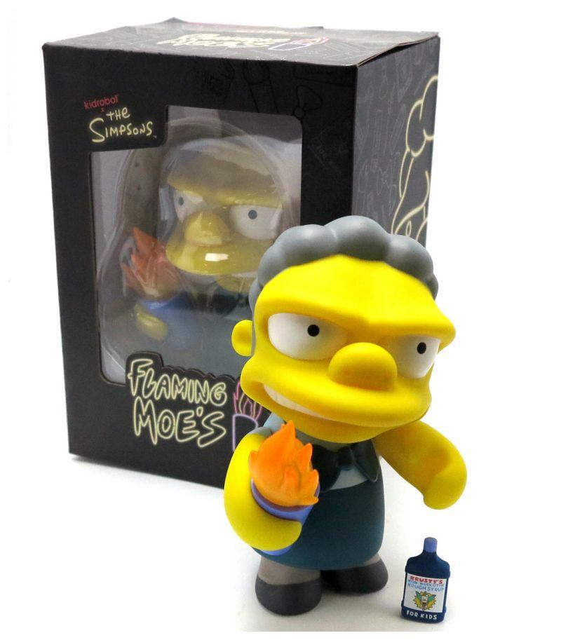 Kidrobot The Simpsons Flaming Moe Medium Vinyl Figure