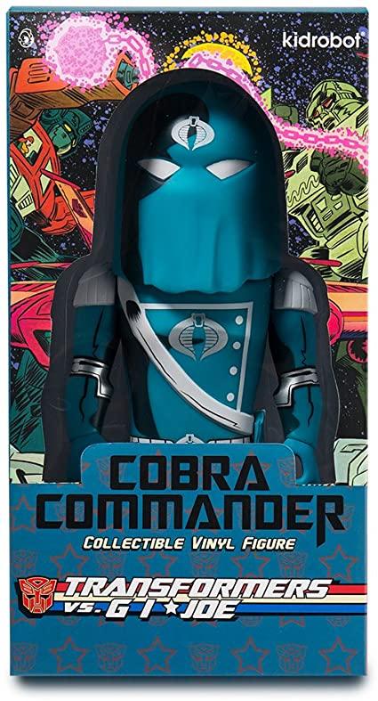 Kidrobot Transformers vs GI Joe Cobra Commander Medium Blue Vinyl Figure