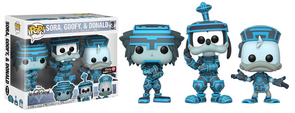 Kingdom Hearts Sora, Goofy & Donald (Tron) Exclusive 3 Pack Funko Pop!