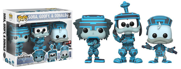 Kingdom Hearts Sora, Goofy & Donald (Tron) Exclusive 3 Pack Funko Pop!