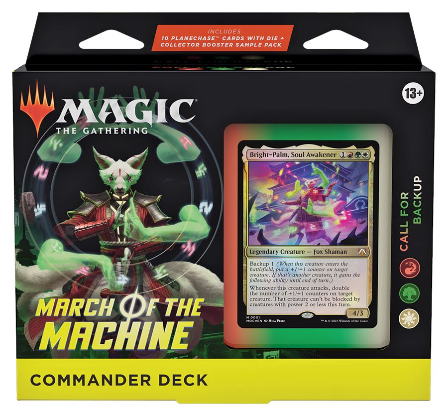 Magic The Gathering Call for Backup March of the Machines Commander &  Planechase Deck (Red/Green/White)