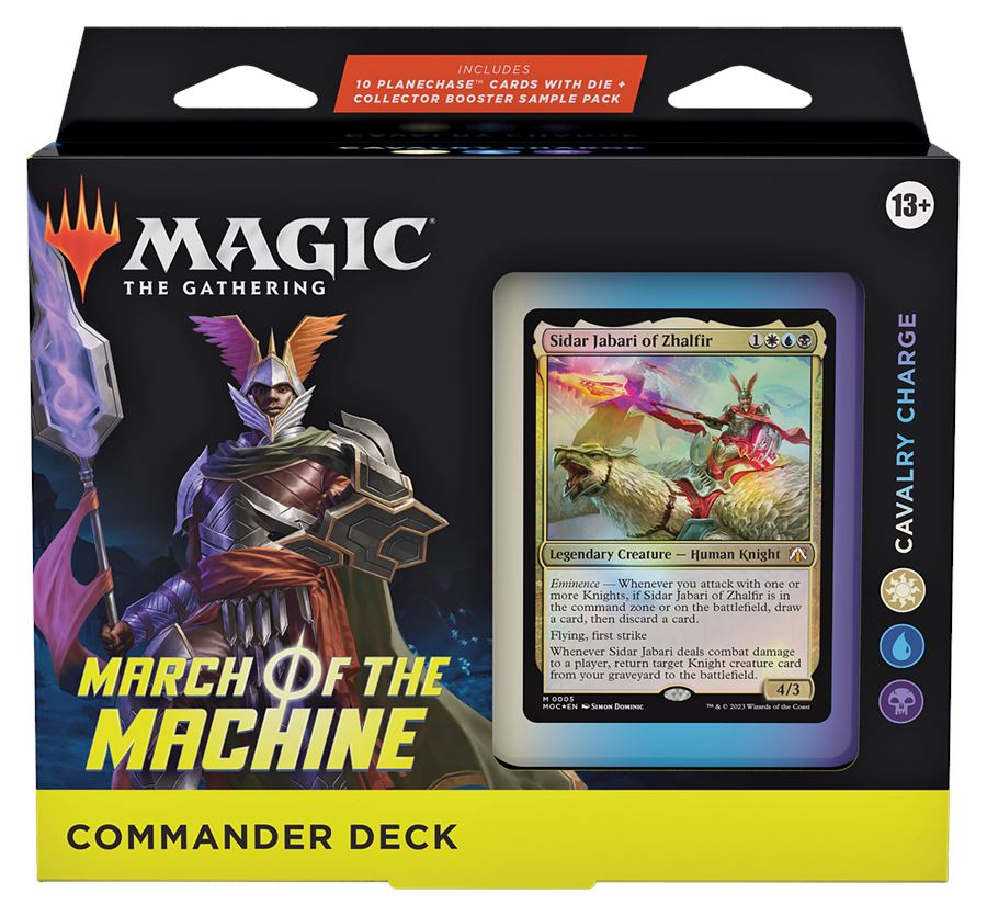 Magic The Gathering Cavalry Charge March of the Machines Commander & Planechase Deck (White/Blue/Black) Magic The Gathering Cavalry Charge March of the Machines Commander & Planechase Deck (White/Blue/Black)