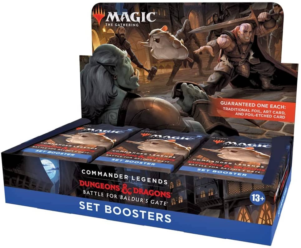 how many packs in a commander legends booster box Magic the Gathering: Commander Legends: Battle for Baldur's Gate Set Booster Box (18 Packs)