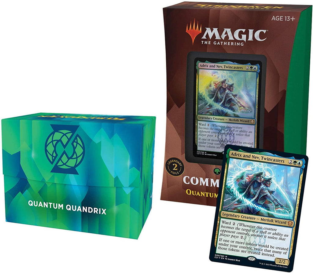 Magic the Gathering: MTG Strixhaven Commander 2021 Deck - Quantum Quandrix (Blue-Green)