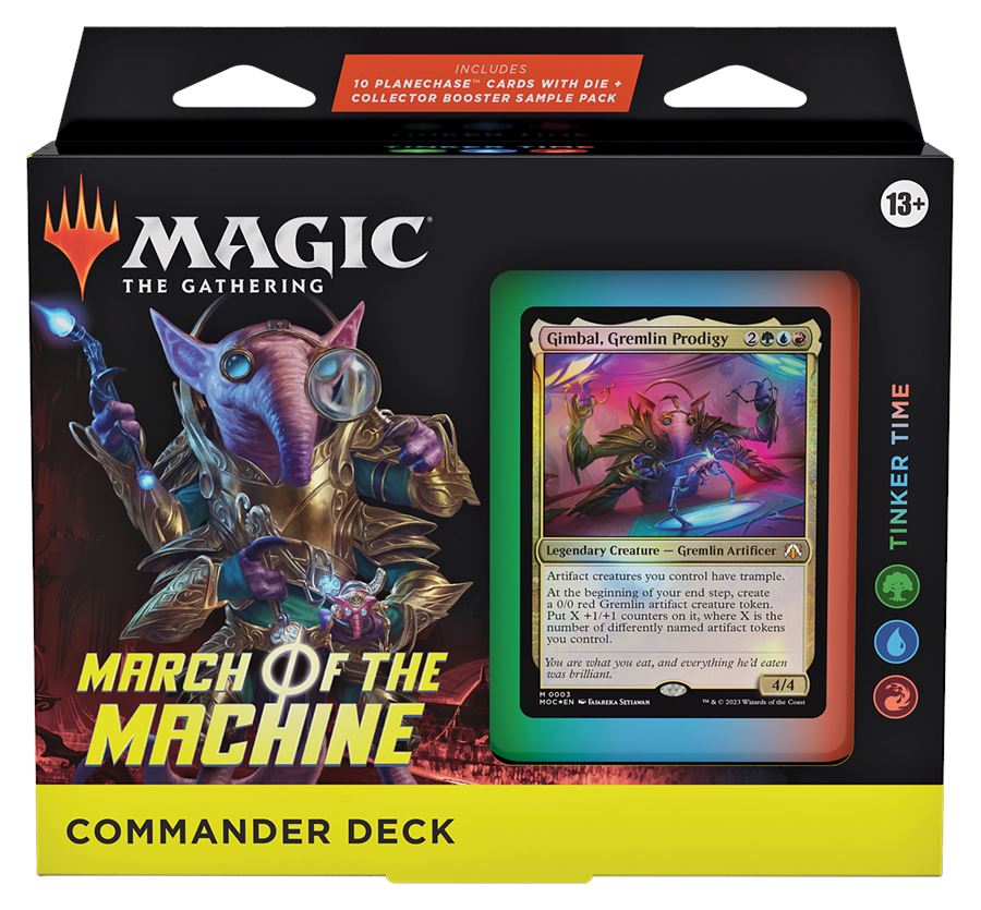 Magic The Gathering Tinker Time March of the Machines Commander &  Planechase Deck (Green/Blue/Red)