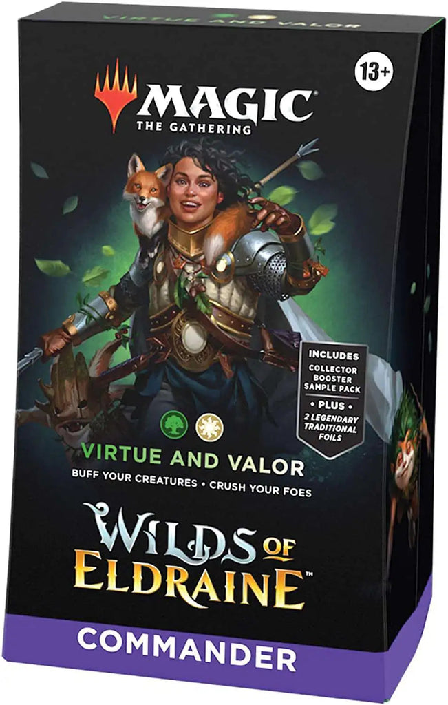 Magic the Gathering Virtue and Valor Wilds of Eldraine Commander Deck (Green /White) Magic the Gathering Virtue and Valor Wilds of Eldraine Commander Deck (Green /White)