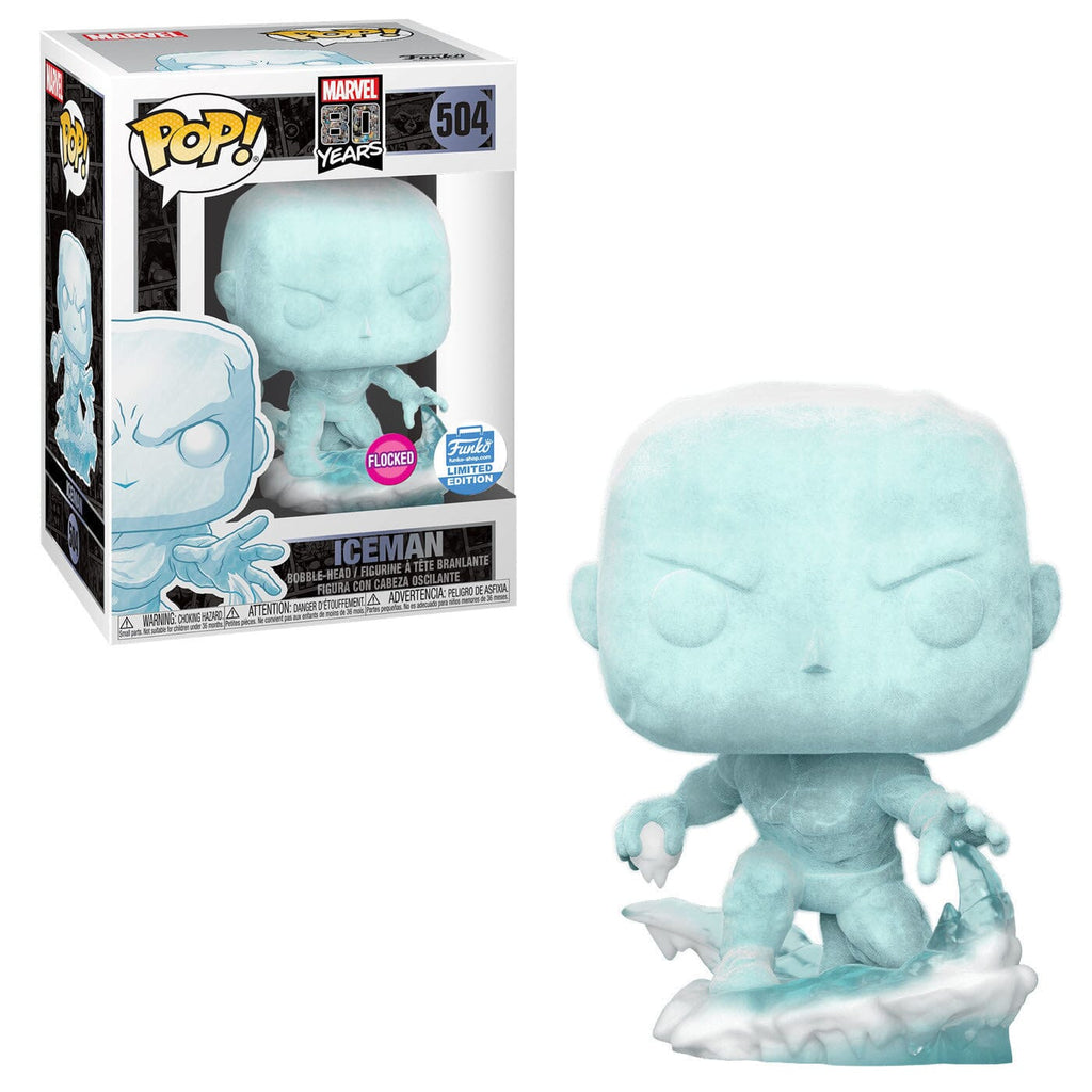 Marvel 80th Anniversary First Appearance Iceman (Flocked) Exclusive Funko Pop! #504