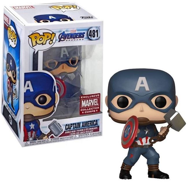 Marvel Avengers Endgame Captain America w/ Shield and Hammer Exclusive Funko Pop! #481 