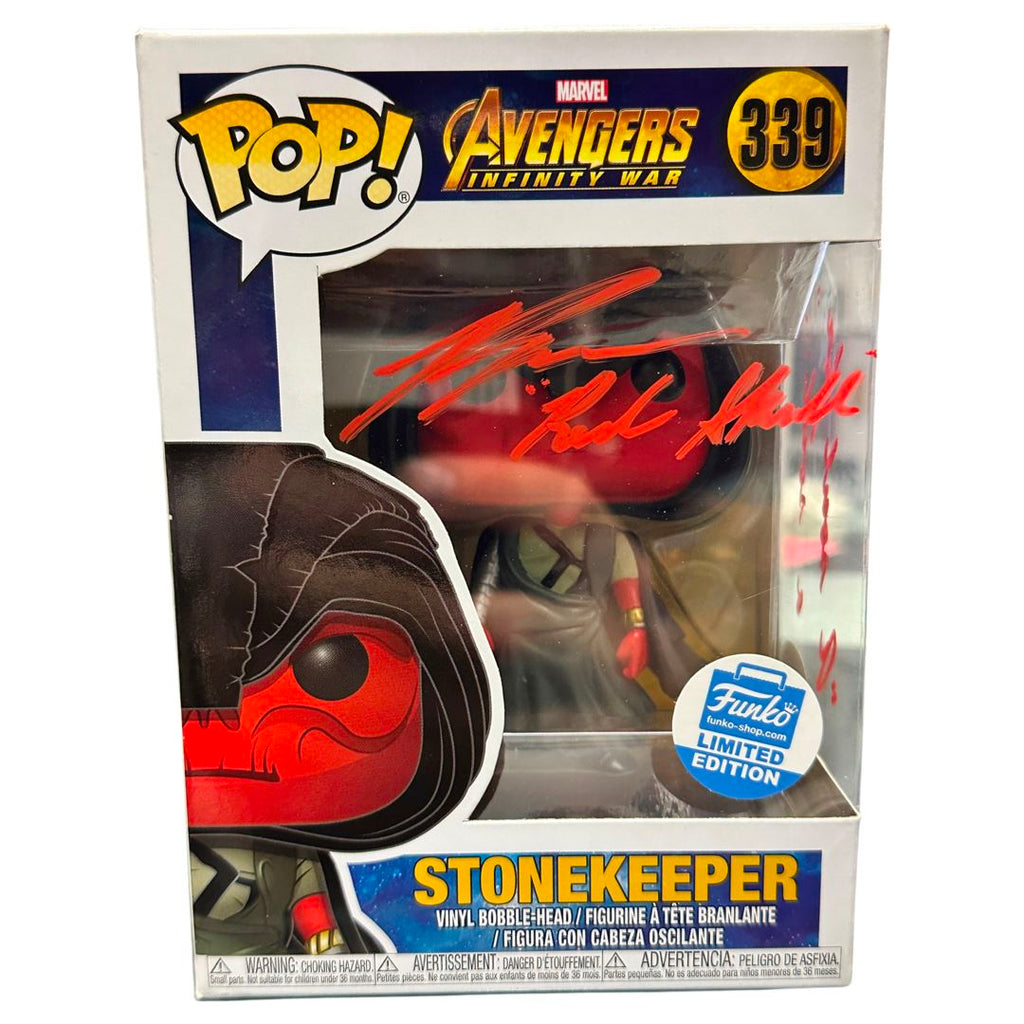 Marvel Avengers Infinity War Stonekeeper SIGNED Autographed by Ross Marquand Exclusive Funko Pop! #339 (JSA Certified)
