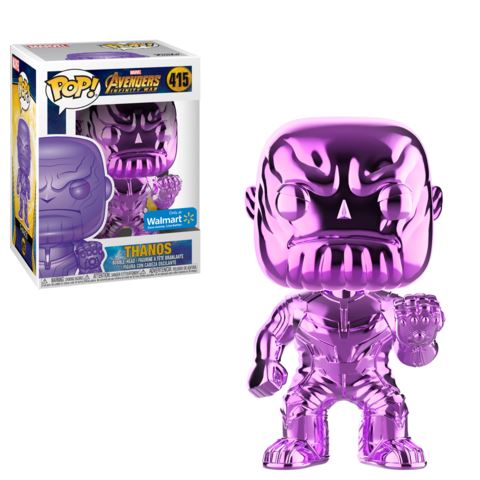 Marvel Avengers Infinity War Thanos Purple Chrome Exclusive Funko Pop! #415