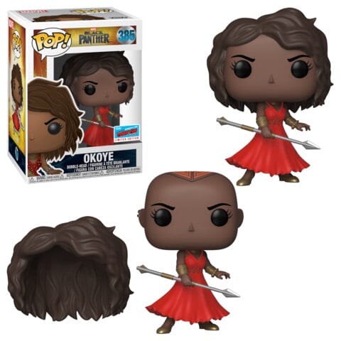 Marvel Black Panther Okoye (Red Dress) NYCC (Official Sticker) Exclusive Funko Pop! #385