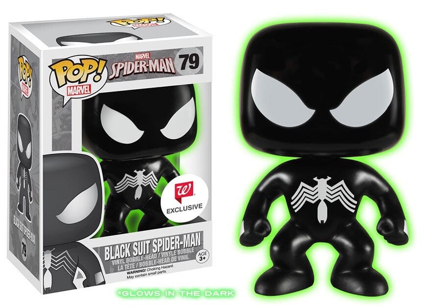Marvel Black Suit Spider-Man Glow Exclusive Funko Pop! #79