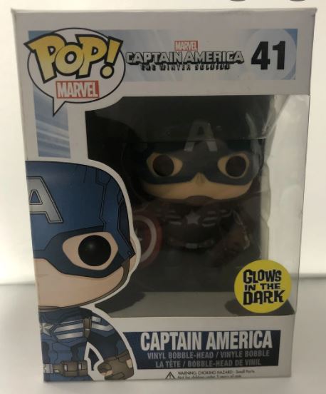 Marvel Captain America Winter Soldier Glow (GID)  Funko Pop! Exclusive #41