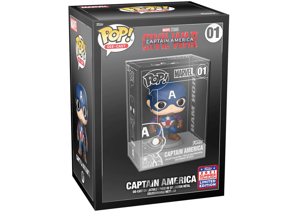 Marvel Civil War Captain America Die Cast Summer Exclusive Funko Pop! #01