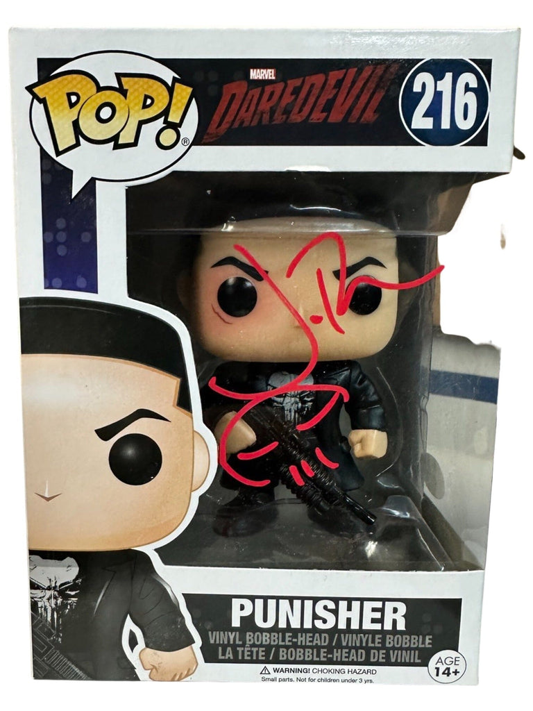 Marvel Daredevil Punisher Signed Autographed by Jon Bernthal Funko Pop! #216 (JSA Authenticated)