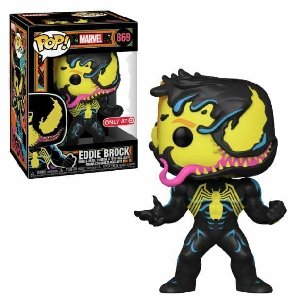 Marvel Eddie Brock (Venom) Black Light Exclusive Funko Pop! #869