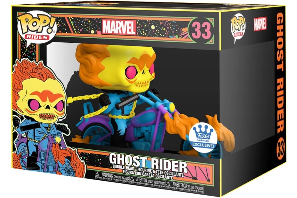 Marvel Ghost Rider Pop Rides (Blacklight) Exclusive Funko Pop! #33