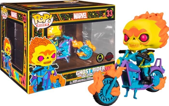 Marvel Ghost Rider Pop Rides (Blacklight) Exclusive Funko Pop! #33 (Special Edition Sticker)