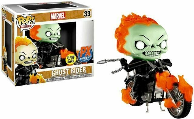 Marvel Ghost Rider Pop Rides Glow Exclusive Funko Pop! #33
