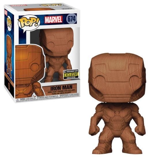 Marvel Iron Man (Wood Deco) Exclusive Funko Pop! #674