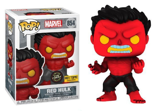 Funko Pop! Marvel Red Hulk (Glow) Chase Exclusive #854