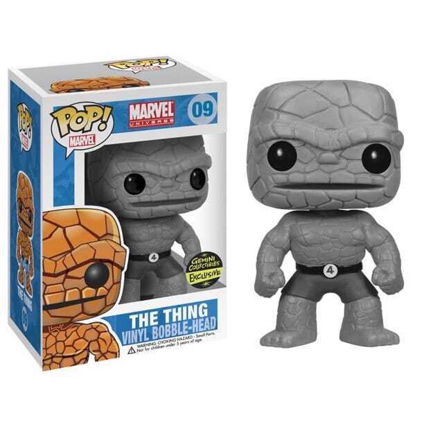 Marvel The Thing (Black and White) Gemini Exclusive Funko Pop! #09
