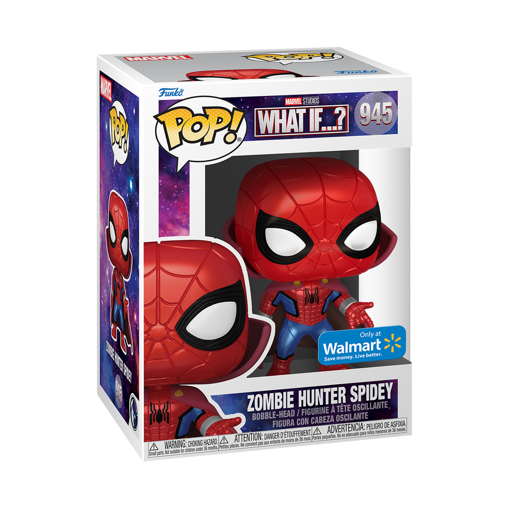 Marvel What If...? Zombie Hunter Spidey (Metallic) Exclusive Funko Pop! #945