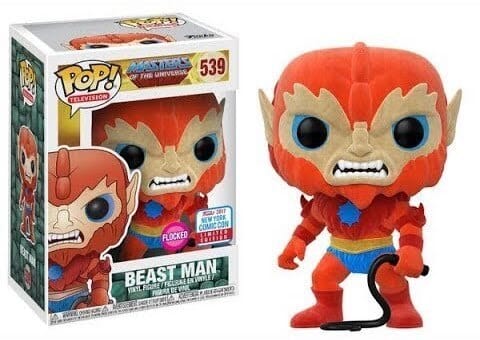 Masters of the Universe Beast Man (Flocked) NYCC (Official Sticker) Exclusive Funko Pop! #539