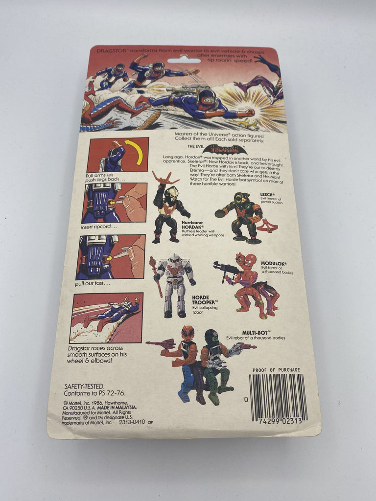 Masters of the Universe (MOTU) Dragstor Vintage Action Figure w/ Protector Action Figure Mattel 