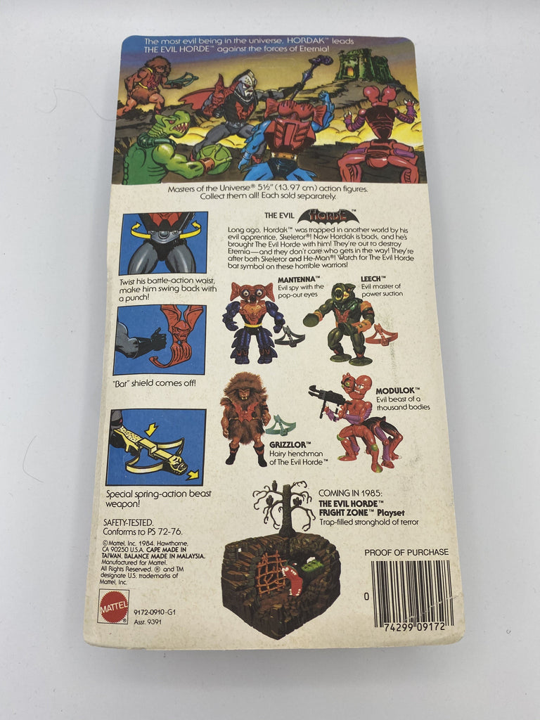 Masters of the Universe (MOTU) Hordak (Unpunched) Vintage Action Figure w/ Protector Action Figure Mattel 