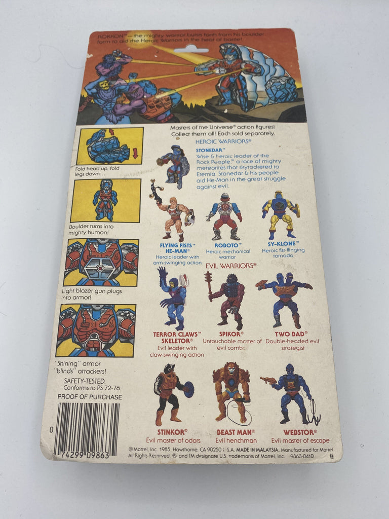 Masters of the Universe (MOTU) Rokkon Vintage Action Figure w/ Protector Action Figure Mattell 