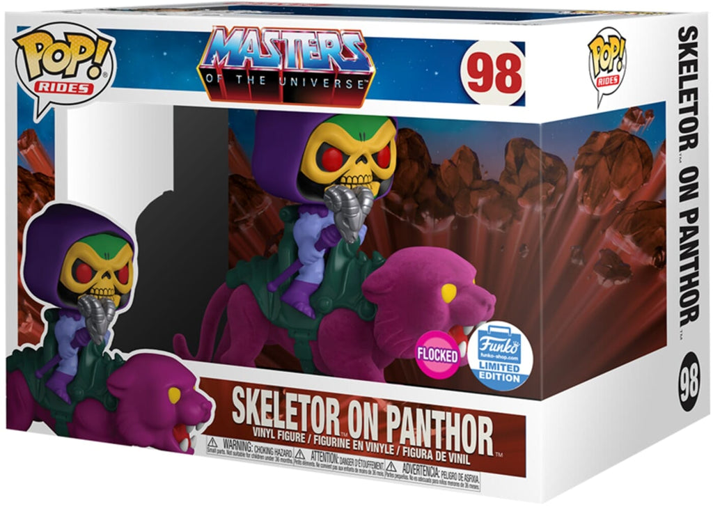 Masters of the Universe Skeletor on Panthor (Flocked) Exclusive Funko Pop! Ride #98
