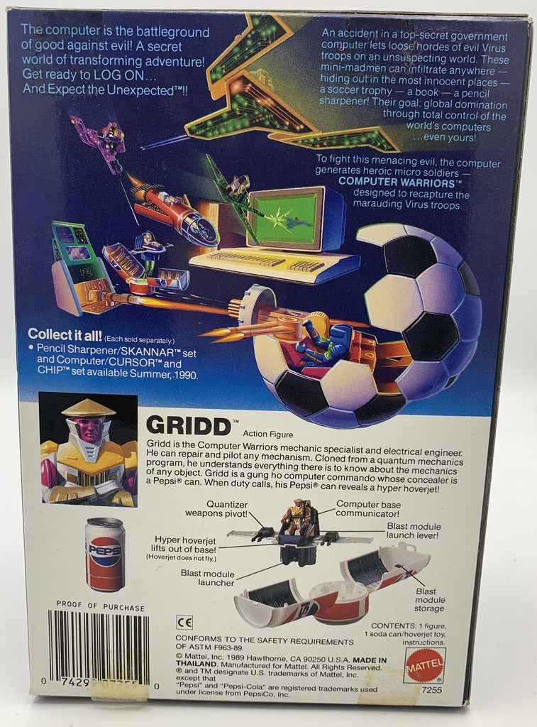 Mattel Computer Warriors Pepsi Can Hyper Hoverjet Sealed Vintage Action Figure Action Figure Mattel 