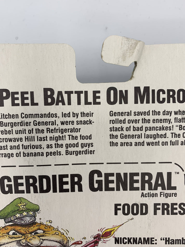 Mattel Food Fighters Burgerdier General Vintage Action Figure Action Figure Mattel 