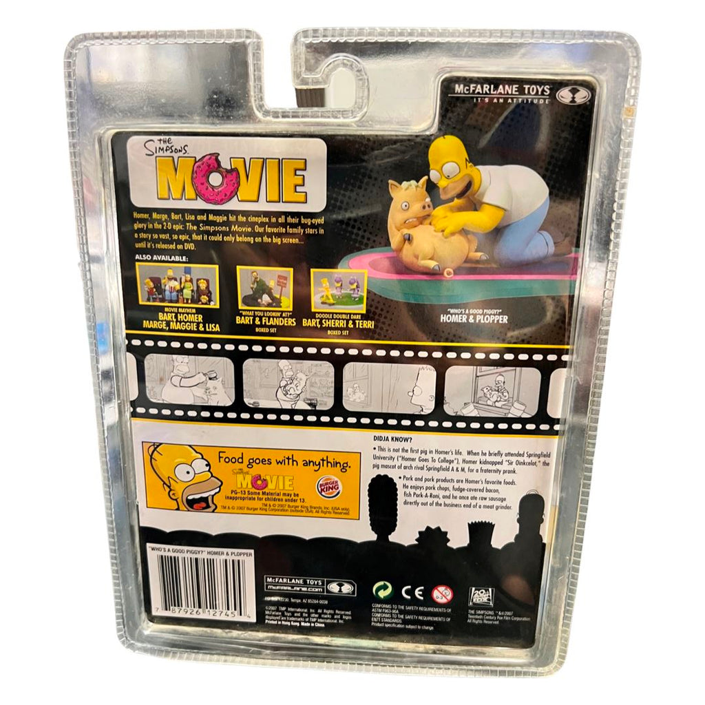 McFarlane The Simpsons Movie Homer & Plopper (Spider Ham) Action Figure Action & Toy Figures Mcfarlane 