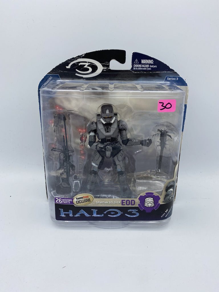 McFarlane Toys Halo 3  Spartan Soldier (EOD) (Grey Exclusive) Action Figure
