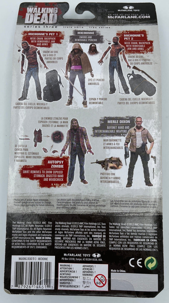 McFarlane Toys The Walking Dead Michonne (Removable Poncho) Series Three Action Figure Mcfarlane 