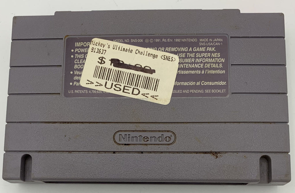 Mickey’s Ultimate Challenge for the Super Nintendo (Loose Game) Nintendo 