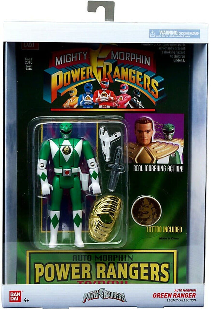 Mighty Morphin Power Rangers Green Ranger Auto Morphin Legacy Action Figure