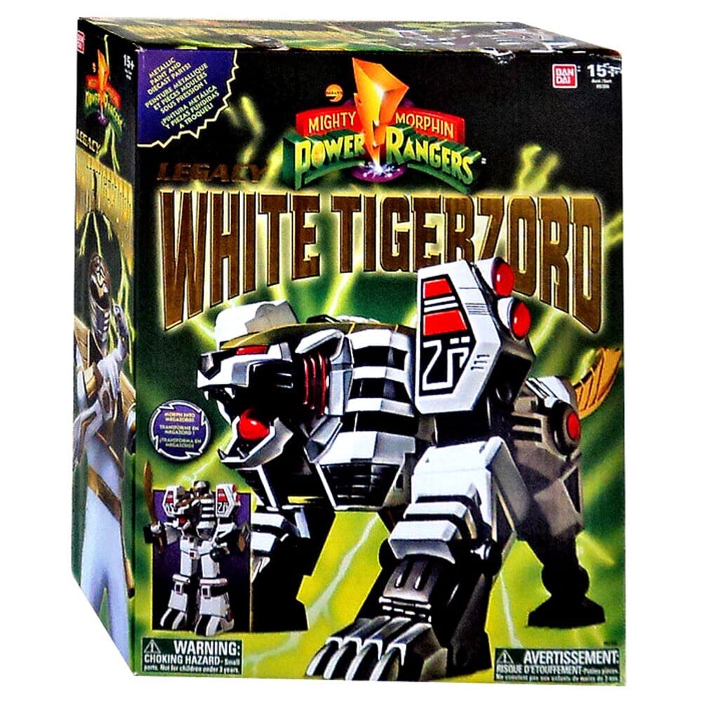 Mighty Morphin Power Rangers Legacy White Ranger Tigerzord Figure