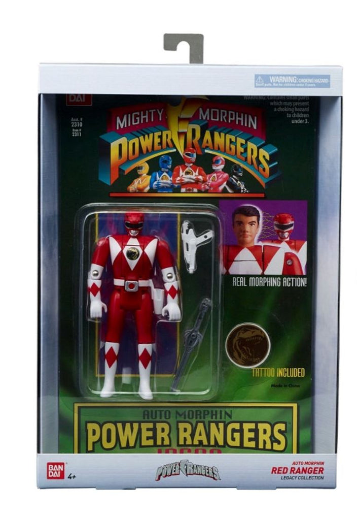 Mighty Morphin Power Rangers Red Ranger Auto Morphin Legacy Action Figure