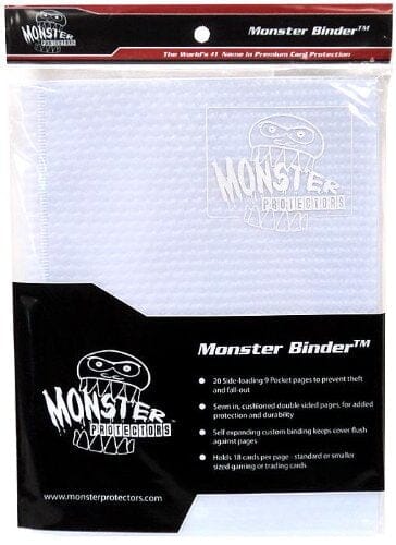 Monster Binder 9 Pocket Album, Holofoil White with White Pages GTS 