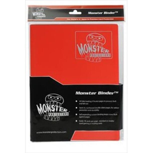 Monster Binders 9PMRD Binder 9 Pocket Monster - Matte Red