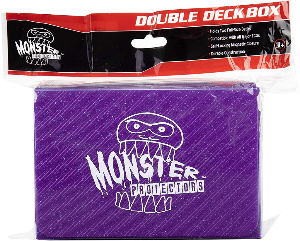 Monster Protectors Trading Card Purple Glitter Double Deck Box