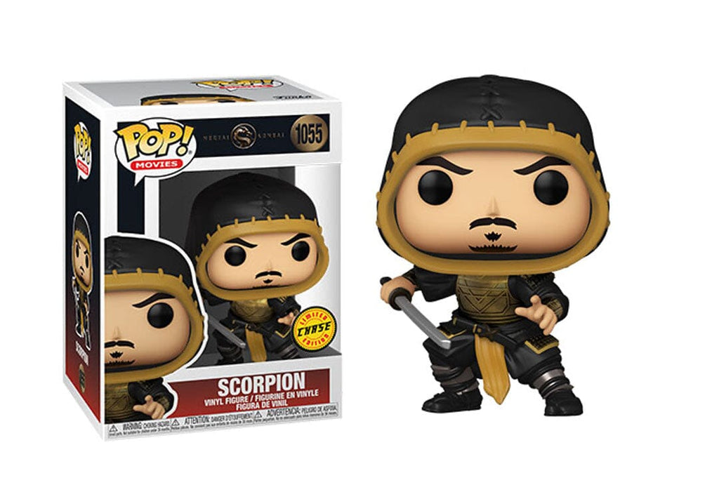 Mortal Kombat Scorpion (Movie) Unmasked Chase w/ protector Funko Pop! #1055